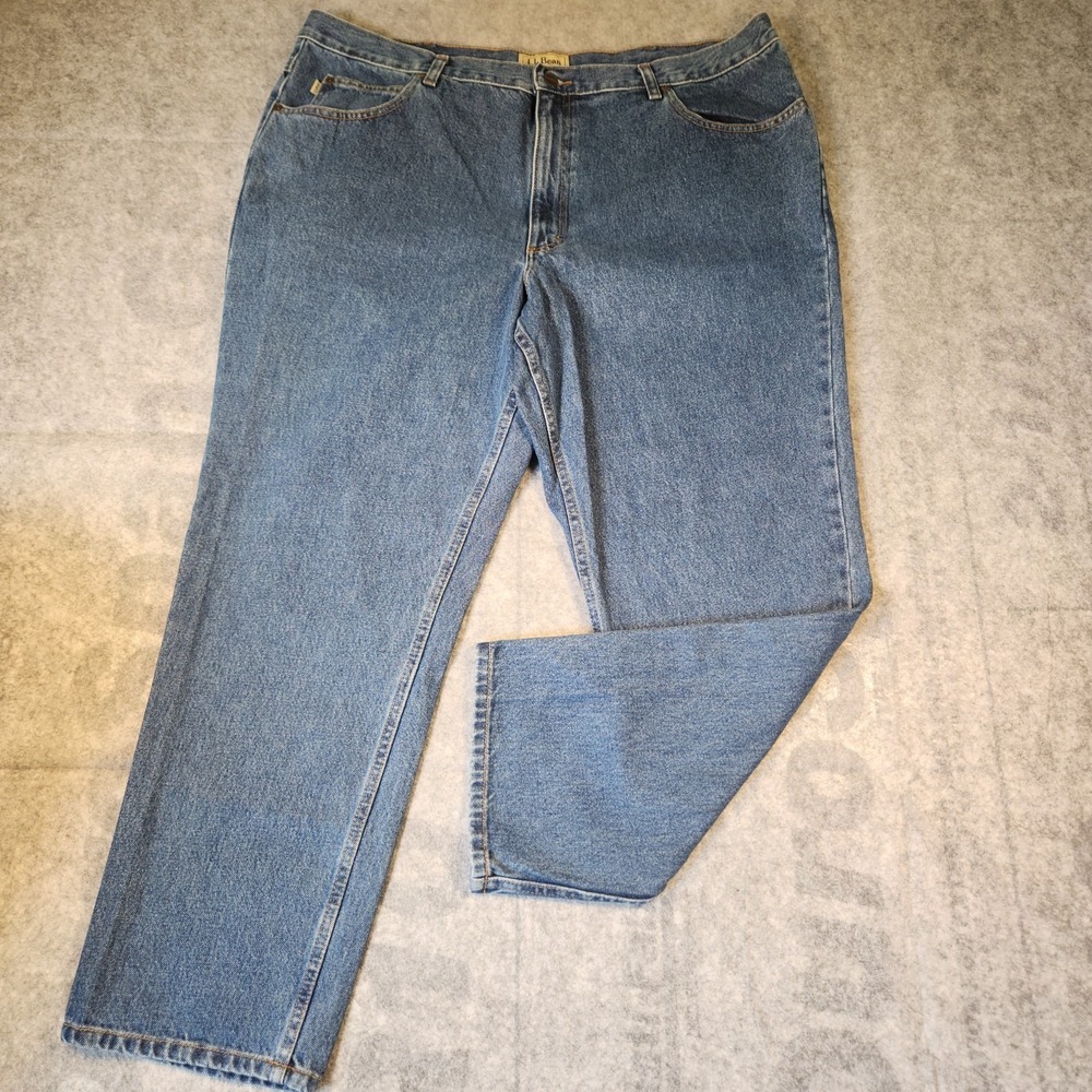 L.L. Bean Jeans Men's Size 42x29 Denim Classic Fit Straight Leg Blue Jeans